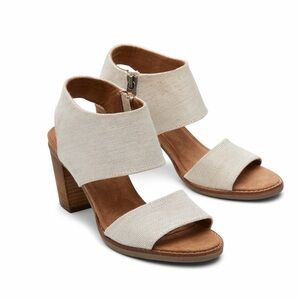 Toms Majorca  Cream Block Heel Sandals